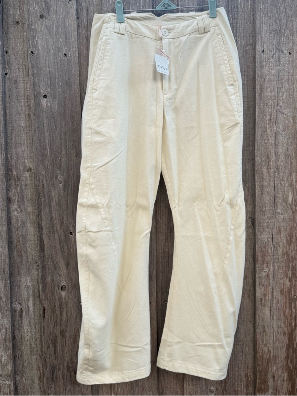We The Free Cream Wide-Leg Trousers